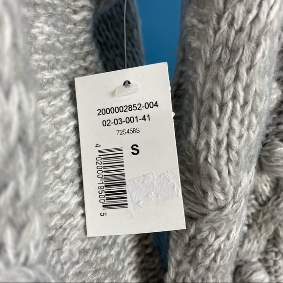 NWT Chunky Knit Oversized Pompom Cowlneck Sweater - Picture 8 of 11